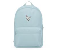 Purple Print House Embroidered Chicken Mini Backpack For Kids Farmyard Embroidery Back To School Boy Girls Bag, One Size, Light Blue