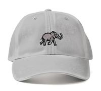 Purple Print House Embroidered Elephant Vintage Dad Cap Hat Embroidery Baseball Cap Safari Men Women Unisex Gifts, One Size, Grey