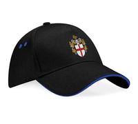 Purple Print House Embroidered English Shield Cap England Cross & Knight Unisex Baseball Hat for Men Women, One Size, Black/Royal