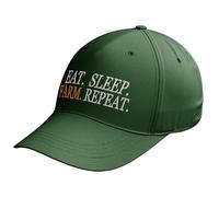 Purple Print House Embroidered Farmers Baseball Cap for Men Women Eat Sleep Farm Repeat Funny Hat Gifts, One Size, Bottle