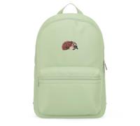 Purple Print House Embroidered Hedgehog Mini Backpack For Kids Embroidery Wildlife Animals Back To School Boy Girls Bag, One Size, Pistachio
