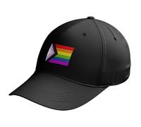 Purple Print House Embroidered Inclusive Pride Baseball Cap LGBTQ Unisex Hat Gay Lesbian Bisexual Transgender Queer Festival Gift, One Size, Black
