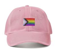 Purple Print House Embroidered Inclusive Pride Vintage Cap Unisex LGBTQ Hat Gay Queer Bisexual Transgender Lesbian Festival Gift, One Size, Soft Pink