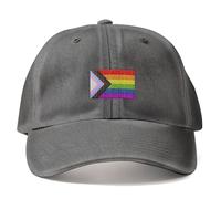 Purple Print House Embroidered Inclusive Pride Vintage Cap Unisex LGBTQ Hat Gay Queer Bisexual Transgender Lesbian Festival Gift, One Size, Black