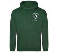 Purple Print House Embroidered Ireland 1879 Mens Hoodie Rugby Irish Shamrock Nation Hooded Top, XXL, Bottle