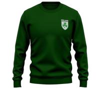 Purple Print House Embroidered Ireland Shield Sweatshirt For Men Irish Shamrock Emblem Rugby Country Him Her Unisex Jumper, XL, Bottle