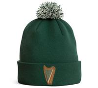 Purple Print House Embroidered Irish Celtic Harp Bobble Hat - Ireland Pride Heritage Hat for Men and Women - St. Patrick's Day Unisex Winter Accessory, One Size, Bottle