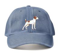Purple Print House Embroidered Jack Russell Vintage Dad Cap Puppies Embroidery Men Women Unisex Hat, One Size, Light Denim