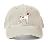 Purple Print House Embroidered Jack Russell Vintage Dad Cap Puppies Embroidery Men Women Unisex Hat, One Size, Natural Stone