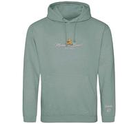 Purple Print House Embroidered Mama Bear Hoodie For Mum Personalised Gift Custom Date Add Child Name Sleeve Mothers Day, L, Dusty Green