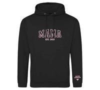 Purple Print House Embroidered Mama Hoodie Add Custom Baby Name Est Date Personalised Gift For Mothers Day Mum Women