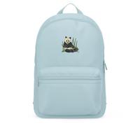 Purple Print House Embroidered Panda Bear Mini Backpack For Kids Boys Girls Back To School Nursery Embroidery Bag, One Size, Light Blue