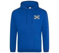 Purple Print House Embroidered Scotland Badge Hoodie Men Scottish St Andrews Winter Rugby Country Him Her Hooded Top, XL, Royal