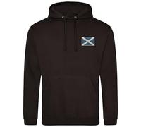 Purple Print House Embroidered Scotland Badge Hoodie Men Scottish St Andrews Winter Rugby Country Him Her Hooded Top, XL, Black