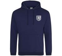 Purple Print House Embroidered Scotland Coat Of Arms Hoodie For Men Scottish Emblem St Andrews Rugby Country Him Hooded Top, L, Navy