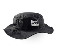 Purple Print House Embroidered The Rodfather Cargo Bucket Hat for Men Funny Fishing Fisherman Fish Gift for Dad Grandad, One Size, Black
