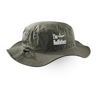 Purple Print House Embroidered The Rodfather Cargo Bucket Hat for Men Funny Fishing Fisherman Fish Gift for Dad Grandad, One Size, Olive Green