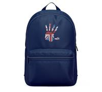 Purple Print House Embroidered Union Jack Hand Mini Backpack For Kids Great Britain 2024 Sports Embroirdery Boy Girls Bag, One Size, Navy