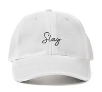 Purple Print House Embroidered Vintage Slay Cap Slay Text Queen LGBTQ Gay Pride Unisex Hat Queer Bisexual Lesbian Transgender Festival, One Size, White