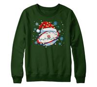 Purple Print House England Christmas Rugby Kids Sweatshirt - Festive Red Rose Design - Rugger Fan Xmas Jumper for Son or Daughter - English Supporter Boys Girls Gift, 12-13 Years, Bottle