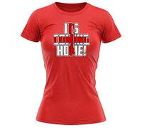 Purple Print House England Shirts for Women - Its Coming Home England T Shirt - Football Country Retro Europe Summer 2021 Footy Gifts for Her - European Top, M, Red