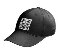 Purple Print House Farmers Funny Baseball Cap Eat Sleep Tractors Repeat Hat Farming Gifts for Men, One Size, Black