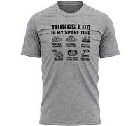 Purple Print House Farming Mens Funny T Shirt Farm Tractors Hobbies Dad Grandad Top Tee, L, Sport Grey