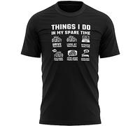 Purple Print House Farming Mens Funny T Shirt Farm Tractors Hobbies Dad Grandad Top Tee, XL, Black