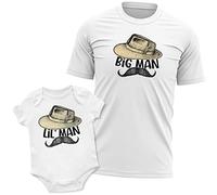 Purple Print House Father and Son Matching T Shirt and Babygrow Set Daddy