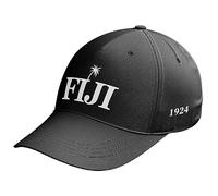 Purple Print House Fiji 1924 Mens Cap Retro Rugby Fijian Islands Supporters Hat, One Size, Black