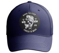 Purple Print House Fishing Gifts for Men - Fishing Hat - Born to Fish Fishing Baseball Cap Hat Mens Funny Fishing Tackle (Navy Blue)
