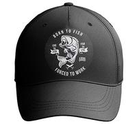 Purple Print House Fishing Gifts for Men - Fishing Hat - Born to Fish Fishing Baseball Cap Hat Mens Funny Fishing Tackle (Black)