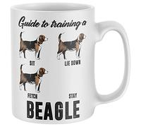 Purple Print House Funny Beagle Mug Womens Beagle Guide To Training Coffee and Tea Cup Birthday Gift for Beagle Owner Men Women Puppy Dog Owners