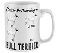 Purple Print House Funny Bull Terrier Mug Womens Bull Terrier Guide To Training Coffee and Tea Cup Birthday Gift for Bull Terrier Owner Men Women Puppy Dog Owners