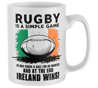 Purple Print House Funny Ireland Mug Rugby Is A Simple Game Sports Country Irish St Patricks Paddy Tea Coffee Men Women Gift Cup
