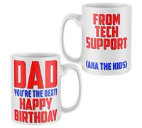 Purple Print House Funny Tech Support Dad Birthday Mug, White, One Size