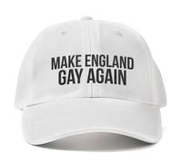 Purple Print House Gay Pride Vintage Cap Embroidered Make England Gay Again Hat LGBTQ Unisex for Men Women Festival Parade Lesbian Queer Trans, One Size, White