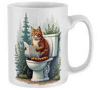 Purple Print House Ginger Cat Forest Toilet Mug Secret Santa Office Staff Xmas Gift Bathroom Humour Tea Coffee Cup Men Women