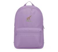 Purple Print House Giraffe Embroidered Mini Backpack For Girls Safari Animals Embroidery Back To School Nursery Kids Bag, One Size, Lavender
