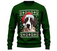 Purple Print House Great Dane Christmas Sweatshirt Adult Xmas Jumper For Dog Owner Gifts Autumn Winter Puppy Walks Sweater For Him and Her, L, Bottle