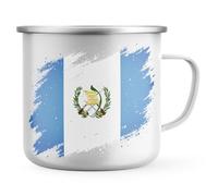 Purple Print House Guatemala Enamel Mug Independence Torn Badge Camping Cup for Him Country Patriotic Gift for Birthday Dad Husband Friend