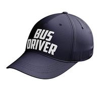 Purple Print House Headwear Bus Driver Baseball Cap - Funny Birthday Buses Key Worker Gifts for Him - Public Transport Hat, One Size, Navy