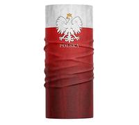Purple Print House Headwear Polish Polska Flag Snood - Multifunctional Grunge Flag Poland Bandana Headband Neck Gaiter Men Women Kids - Face Covering Balaclava