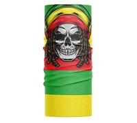 Purple Print House Headwear Rasta Skull Snood - Multifunctional Motorcycle Bandana Headband Neck Gaiter Men Women Kids - Face Covering Balaclava