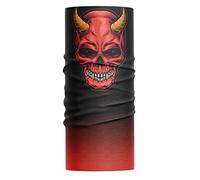 Purple Print House Headwear Red Devil Skull Snood - Multifunctional Motorcycle Bandana Headband Neck Gaiter Men Women Kids - Face Covering Balaclava