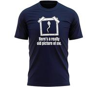 Purple Print House Here's A Really Old Picture of Me T Shirt - Funny T Shirts for Men Rude Gift for Dad Brother Son Uncle or Grandad, XXL, Navy
