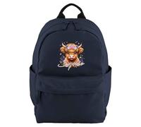 Purple Print House Highland Cow Personalised Bag Premium Mini Backpack Back To School Girls Primary Infant New Term Kids