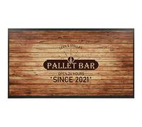 Purple Print House Home & Kitchen Pallet Bar Bar Runner - Personalised Lockdown Gifts For Him or Her - Family Garden, Small - 440x250