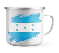 Purple Print House Honduras Enamel Mug Independence Torn Badge Camping Cup for Him Country Patriotic Gift for Birthday Dad Husband Friend