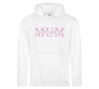 Purple Print House Hoodie For Mum On Mothers Day - Mum Text With Childrens Name Puff Vinyl Personalised Gift for Mummy Mama